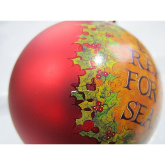 Jesus Is The Reason For The Season Red Christmas Ornament EUC - Picture 8 of 10